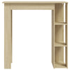 Juroupi Bar Table with Shelf Sonoma Oak 102x50x103.5 Engineered Wood,Bar D9I9