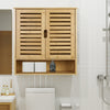 UK Large Bamboo Bathroom Cabinet Wall Mounted Kitchen Cabinet Cupboard Organizer