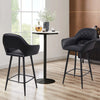 2PCS Barstools Padded Upholstered Dining Chair Breakfast Bar Seating for Cafe