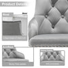 2x Velvet Bar Stools Kitchen High Chair Button Tufted Back Breakfast Stools Grey