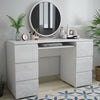 NEW White Dressing Table High Gloss Vanity Makeup Desk 6 Drawers Storage Bedroom