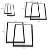 Set of 2 Industrial Table Parts Black Metal Table Legs Office Bench Worktop Desk