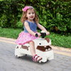 Ride on Toy Baby Dinosaur Sliding Car with Horn Music Lights White