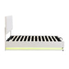 Double Bed Frame with Storage 4ft6 Ottoman Upholstered Bed Frame with LED Strip