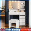 Dressing Table With 5 Drawers LED Mirror Set Makeup Desk Vanity Table Jterqdduge