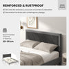 Double Size Bed Frame Velvet Upholstered Platform Bed Slat with High Headboard