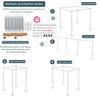 10Ft Metal Wedding Backdrop Stand Double Drape Party Stage Canopy Frame