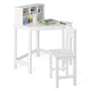 Space Saving Kids Writing Table Set Children Study Table-White