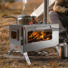 Portable Wood Burning Cooking Stove Camping Bell Tent Heating Stove with Pipes
