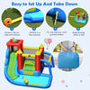 7-in-1 Inflatable Water Park Kids Bounce House w/ Slide & Climbing Wall Bouncer