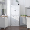 Freestanding Kitchen Pantry Cupboard Storage Cabinet with Doors White