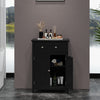 Bathroom Storage Cabinet Free Standing Bathroom Cabinet-Black