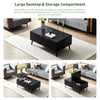 Black Coffee Table Lift Up Top With Storage Living Room Home Office