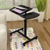 Mobile Over Bed Chair Table Overbed Height Adjustable Laptop Tray Stand PC Desk