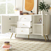 Cabinet Chest of Drawers with Adjustable Shelf Home Storage Cupboard White