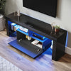Modern High Gloss 140cm LED TV Stand Cabinet Unit Black Stroage Drawer Sideboard