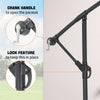 3m Garden Hanging Parasol Sun Shade Patio Banana Umbrella Cantilever w/ Szqhmyix