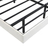 Double Bed Frame, Upholstered Platform Bed with Channel Tufted Wide Headboard