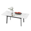 Adjustable Dining Table Extendable Marble Stone Kitchen Table For Small Spaces