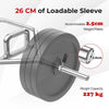 Heavy Duty Hex Barbell Trap Bar w/ Flat or Raised Knurled Handles-Silver