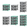 3-6Tier Plastic Chest of Drawers Bedside Cabinet Home Tidy Storage Shelving Unit