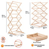 Portable Wooden Clothes Airer Indoor Laundry Clothes Drying Rack Vertical Dryer