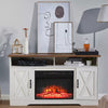 Fireplace TV Stand for TVs up to 73 Inches With Electric Heater Insert LED Flame