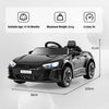 12V Electric Kids Ride On Car Licensed Audi Toy Vehicle Remote Control Black