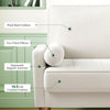 Small 2 Seater Sofa Beige Velvet Couch, Modern Love Seat Cream Living Room Sofa