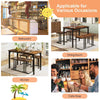 Kitchen Space-Saving Dinette 4-Piece Dining Table Set-Coffee