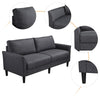 2 Seater Sofa Modern Fabric Couch Love Seat Sofa Settee for Living Room Grey