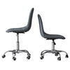 Cushioned Computer Desk Office Chair Chrome Legs Lift Swivel Adjustable Height