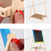 2 In 1 Kids Wooden Easel Blackboard Whiteboard Childrens Drawing Art Chalk Board