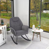 Rocking Chair Recliner Armchair Velvet Upholstered Single Sofa Solid w/Wood Legs