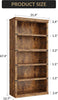 5 Tier Wooden Bookcase Open Display Shelf Bookshelf Unit Bookcase Home Decor