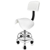 Saddle Rolling Salon Stool Hydraulic Lift Swivel Barber Tattoo Chair White Black