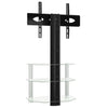 SVV Corner TV Stand 3-Tiers for 32-70 Inch Black and Silver