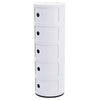 Round ABS Cylinder Cabinet Cupboard Drawer Storage Unit Bathroom Bedroom Stand