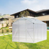 8x6FT Walk-In Greenhouse Polycarb PC Panel Aluminium Frame W/ Door Window Vent
