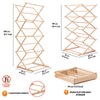 Portable Wooden Clothes Airer Indoor Laundry Clothes Drying Rack Vertical Dryer
