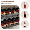 5-tier Wine Rack Table Freestanding Bar Wine Racks With 4 Rows of Glass Holders