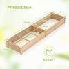 Rectangular Plant Container Elevated Planting Bed with 2 Planter Boxes-Natural