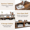 Center Table Industrial 3-Tier Coffee Table Heavy-duty Metal Frame-Coffee
