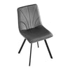 Velvet Padded Seat Kitchen Dining Chair Home Office Chair with Metal Legs
