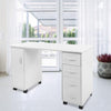 Manicure Nail Table Movable Nail Station Desk with Casters for Nails Art Beauty