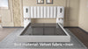 Panel Plush Velvet Upholstered Bed Frame Double With Headboard Built-In Lights