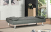 Sofa Bed Faux Leather with Cup Holders 2 Seater Click Clack Living Room Recliner