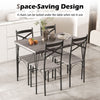 5-Piece Dining Table Set Modern Kitchen Room Table and Chairs Set w/Metal Frame