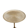 Side Table Gold Twisted Aluminium Frame & Top Accent Table Living Room Furniture