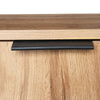 Modern Wood Shoe Storage Unit w/ 5 Compartments & Black Handles, 80x35x110cm